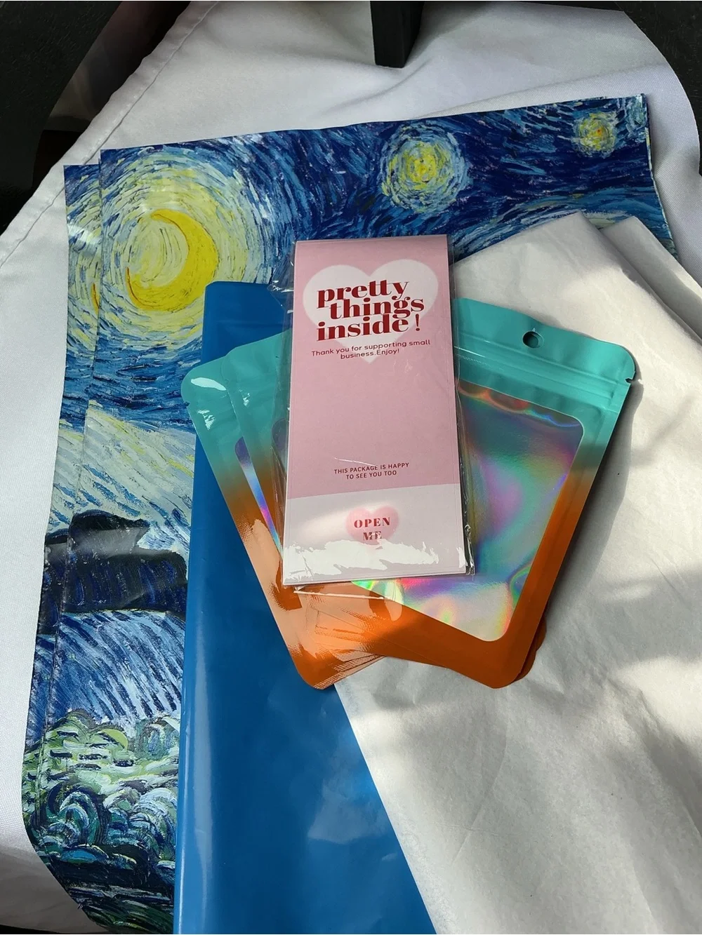 ⭐️ Starry Night Shipping Bundle Poly Mailers Bags Thank You Cards Set